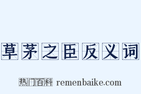 草茅之臣反义词是什么意思的图片